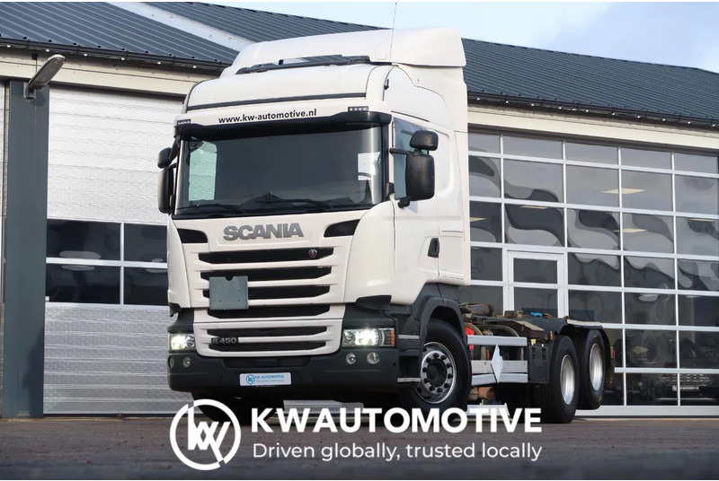 Scania R450 6X2/ HOOKLIFT 20T/ RETARDER/ LIFT/ - Camion con sistema di cavi: foto 1 Scania R450 6X2/ HOOKLIFT 20T/ RETARDER/ LIFT/ - Camion con sistema di cavi: foto 1