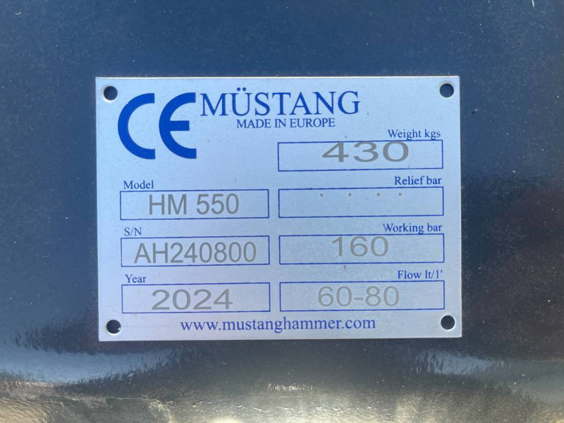 Martello idraulico per Macchina da cantiere Mustang HM 550 2024 Unused: foto 8