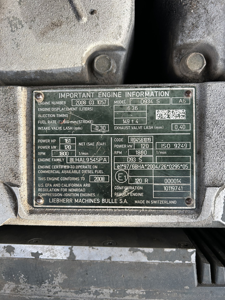 Liebherr D934S A6 - Motore per Escavatore: foto 3 Liebherr D934S A6 - Motore per Escavatore: foto 3