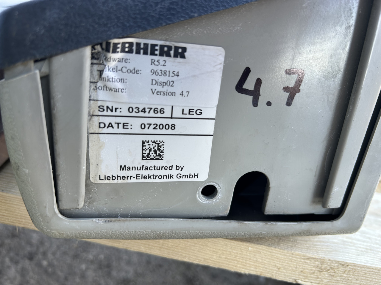 Monitor, panel sterujący Liebherr 904C, 914C, 924C - Ricambi per Escavatore: foto 2 Monitor, panel sterujący Liebherr 904C, 914C, 924C - Ricambi per Escavatore: foto 2