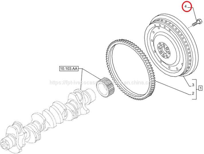 FPT IVECO CASE Cursor11 EURO 6 F3GFE613A B001 5801863562/5801690111 The flywheel screw 99430395 - Volano: foto 1 FPT IVECO CASE Cursor11 EURO 6 F3GFE613A B001 5801863562/5801690111 The flywheel screw 99430395 - Volano: foto 1