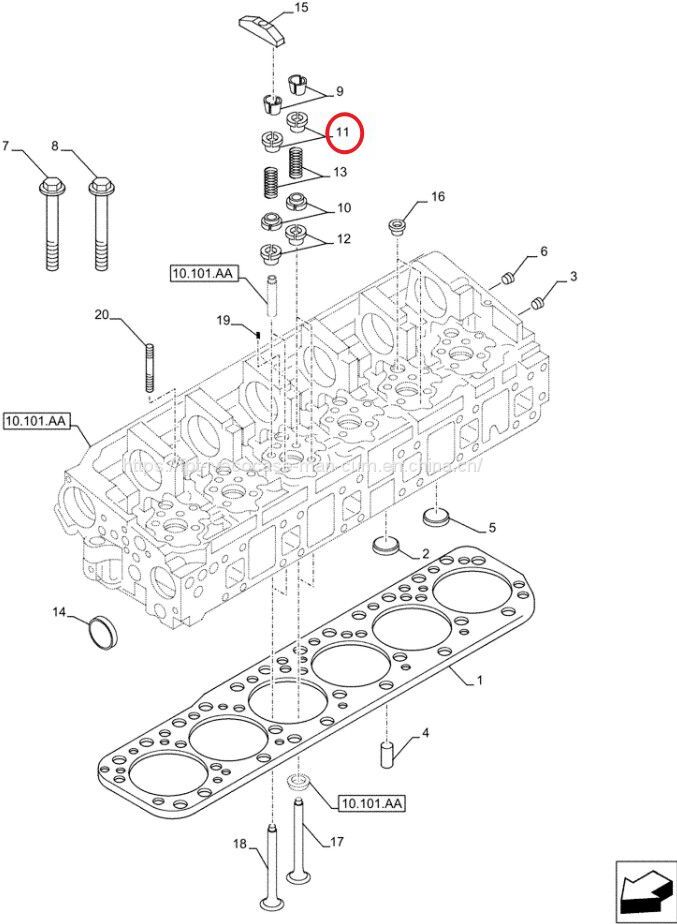 FPT IVECO CASE Cursor11 F3GFE613A B001 5801863562 Valve spring support 99430785 - Valvola: foto 1 FPT IVECO CASE Cursor11 F3GFE613A B001 5801863562 Valve spring support 99430785 - Valvola: foto 1