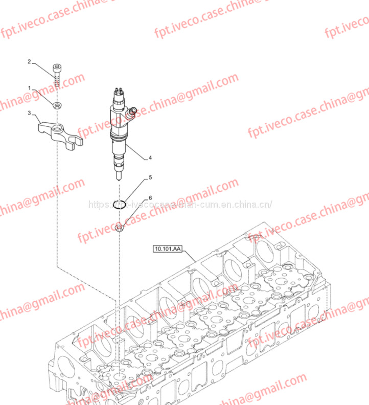 FPT IVECO CASE Cursor9 F2CFE614A*B041/F2CGE614F*V004 5802431166 Fuel injector bracket504127841 - Iniettore per Camion: foto 1 FPT IVECO CASE Cursor9 F2CFE614A*B041/F2CGE614F*V004 5802431166 Fuel injector bracket504127841 - Iniettore per Camion: foto 1