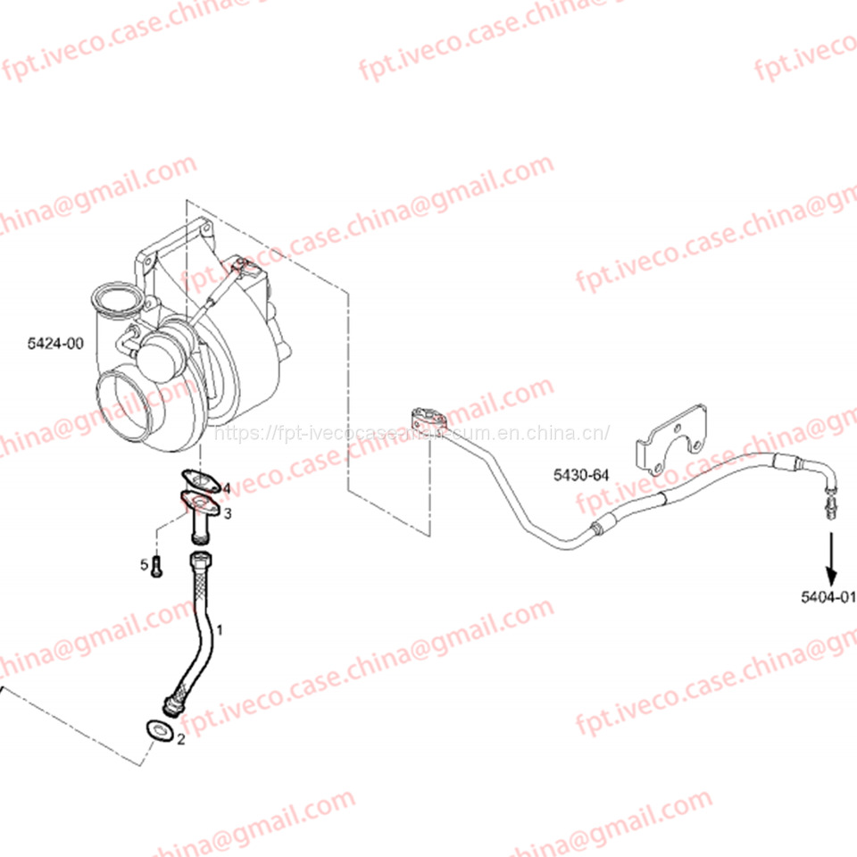 FPT IVECO CASE Cursor9Bus F2CFE612D*J231/F2CFE612A*J098 5802748674 TURBOCHARGER OIL LINE 504354439 - Turbocompressore per Autobus: foto 4 FPT IVECO CASE Cursor9Bus F2CFE612D*J231/F2CFE612A*J098 5802748674 TURBOCHARGER OIL LINE 504354439 - Turbocompressore per Autobus: foto 4