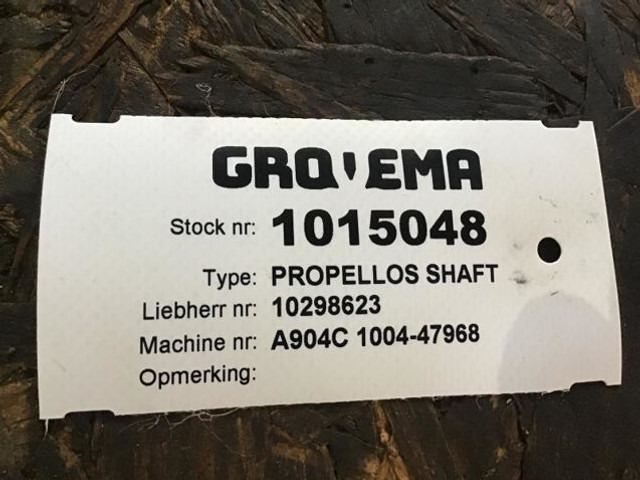 Liebherr Propellor Shaft - Semiasse: foto 2 Liebherr Propellor Shaft - Semiasse: foto 2