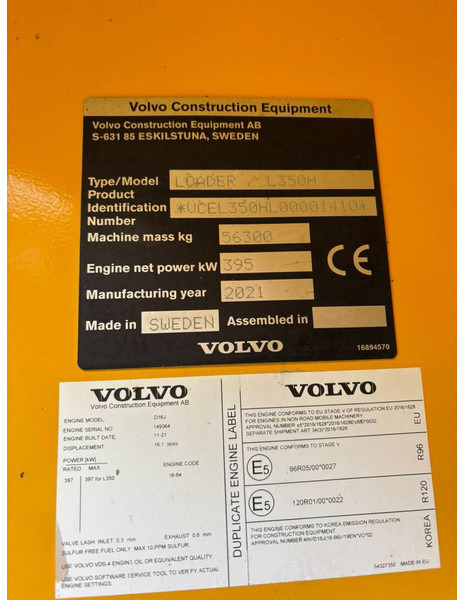 Leasing di Volvo L 350 H Volvo L 350 H: foto 6 Leasing di Volvo L 350 H Volvo L 350 H: foto 6