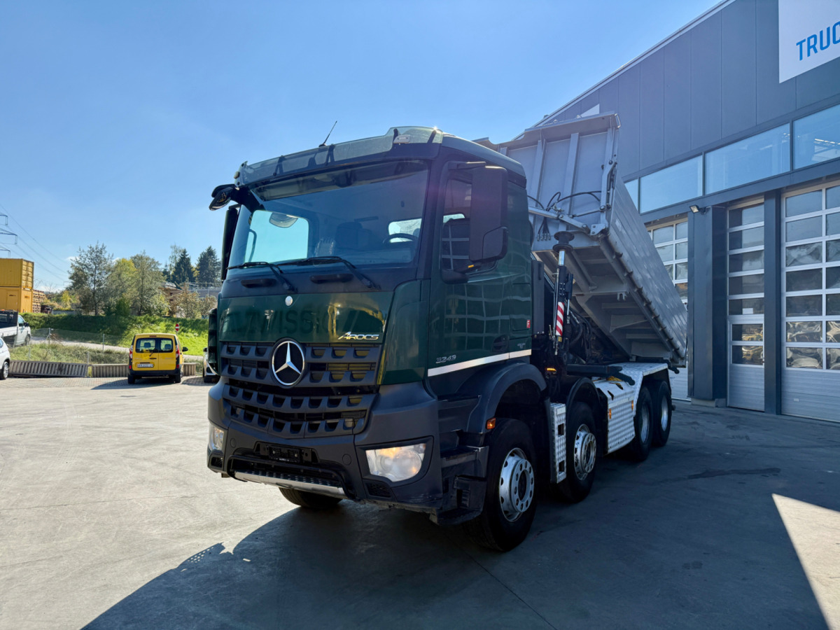 MERCEDES Arocs 3242 8x4 Hiab 166-4 - Autocarro ribaltabile, Camion con gru: foto 1 MERCEDES Arocs 3242 8x4 Hiab 166-4 - Autocarro ribaltabile, Camion con gru: foto 1