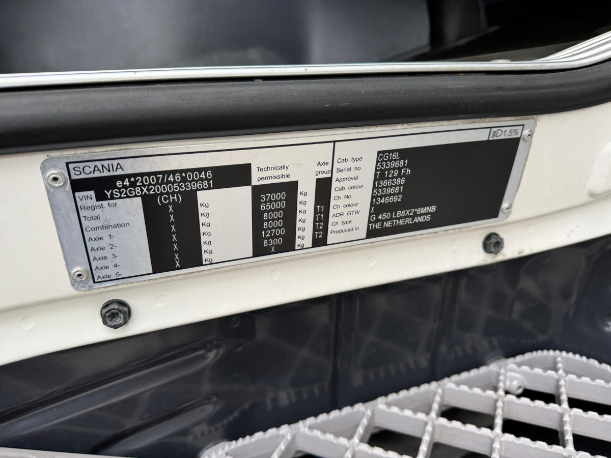 Leasing di SCANIA G450 8x2 Fahrgestell SCANIA G450 8x2 Fahrgestell: foto 14