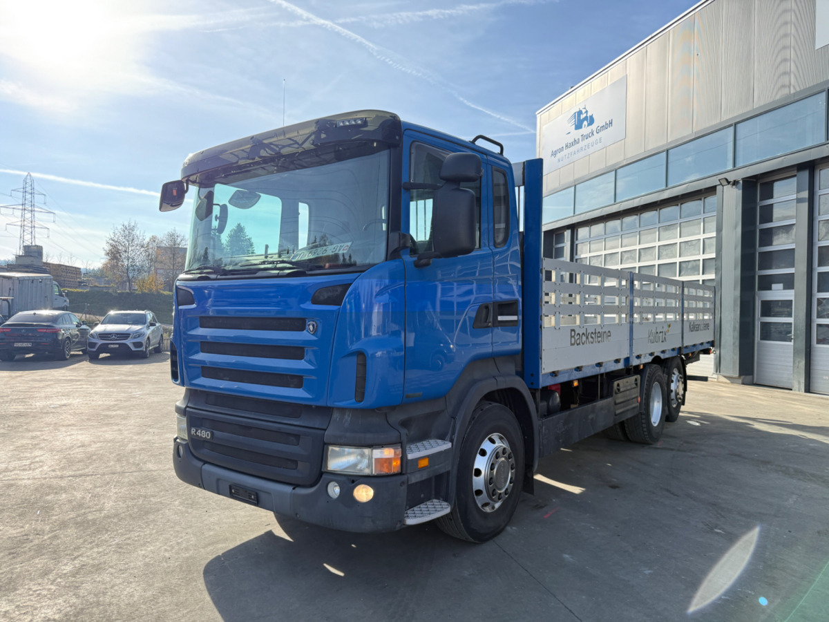 SCANIA R480 6x2 Alu - Autocarro con pianale/ Cassone fisso: foto 1 SCANIA R480 6x2 Alu - Autocarro con pianale/ Cassone fisso: foto 1