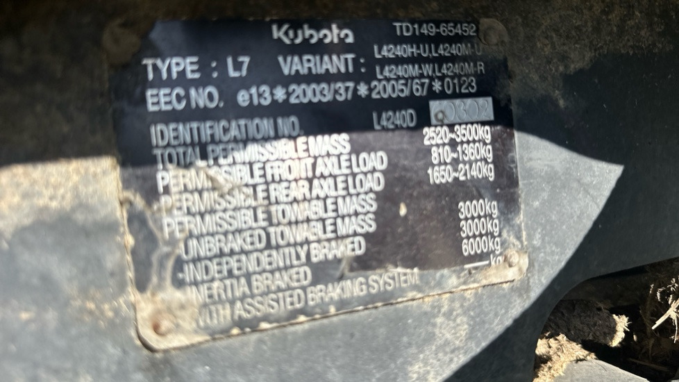 Trattore KUBOTA L4240: foto 15