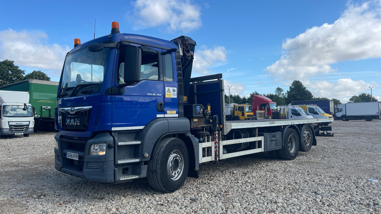 Man TGS 26.360 - Autocarro con pianale/ Cassone fisso, Camion con gru: foto 2 Man TGS 26.360 - Autocarro con pianale/ Cassone fisso, Camion con gru: foto 2