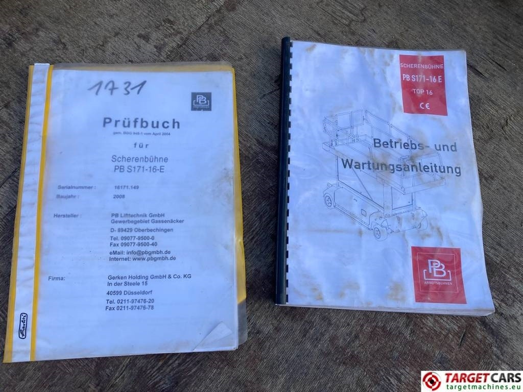 Piattaforma a pantografo PB Lifttechnik S171-16E Electric Scissor Work Lift 1703cm: foto 19 Piattaforma a pantografo PB Lifttechnik S171-16E Electric Scissor Work Lift 1703cm: foto 19