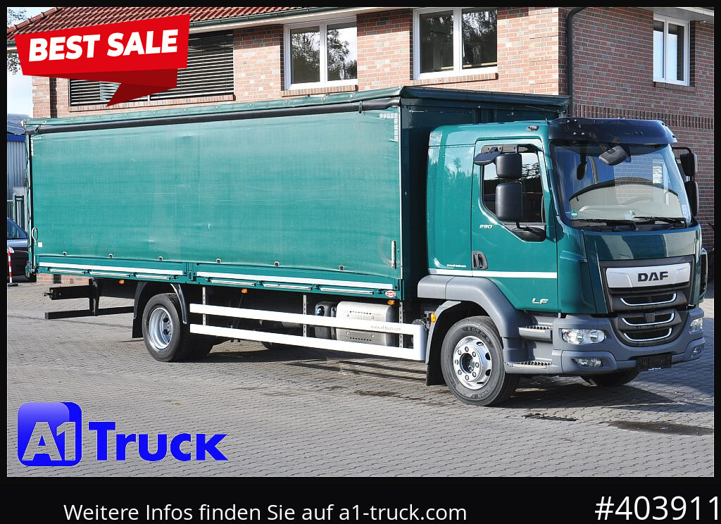 DAF LF 290, Klima, 16t Steckrungen - Autocarro con pianale/ Cassone fisso: foto 1 DAF LF 290, Klima, 16t Steckrungen - Autocarro con pianale/ Cassone fisso: foto 1