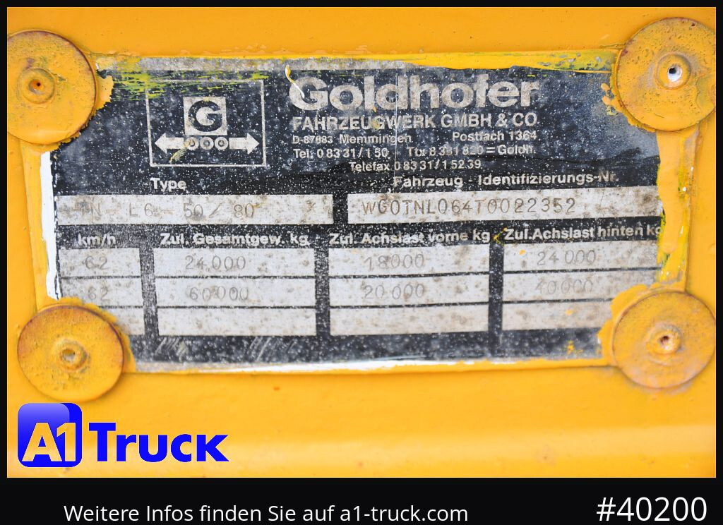 GOLDHOFER 6achs Plattform, Ballast, 60to., Schwerlast, - Rimorchio pianale ribassato: foto 5 GOLDHOFER 6achs Plattform, Ballast, 60to., Schwerlast, - Rimorchio pianale ribassato: foto 5