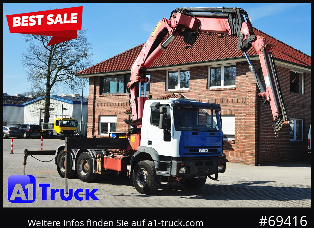 IVECO 420 6x4, HMF3722 Jib Funk Seilwinde, - Camion con gru: foto 1 IVECO 420 6x4, HMF3722 Jib Funk Seilwinde, - Camion con gru: foto 1