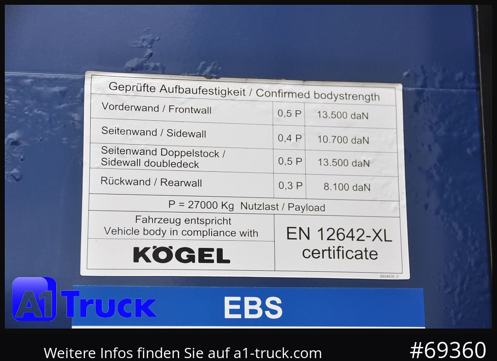 Semirimorchio centinato KOEGEL S24-1 Mega, SAF, Code XL: foto 13