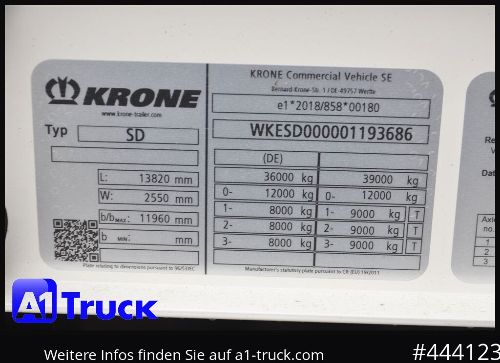 Semirimorchio cassonato/ Pianale nuovo KRONE 5 x SD, Mega, Twistlock, Container, NEU, ohne Zulassung: foto 8 Semirimorchio cassonato/ Pianale nuovo KRONE 5 x SD, Mega, Twistlock, Container, NEU, ohne Zulassung: foto 8
