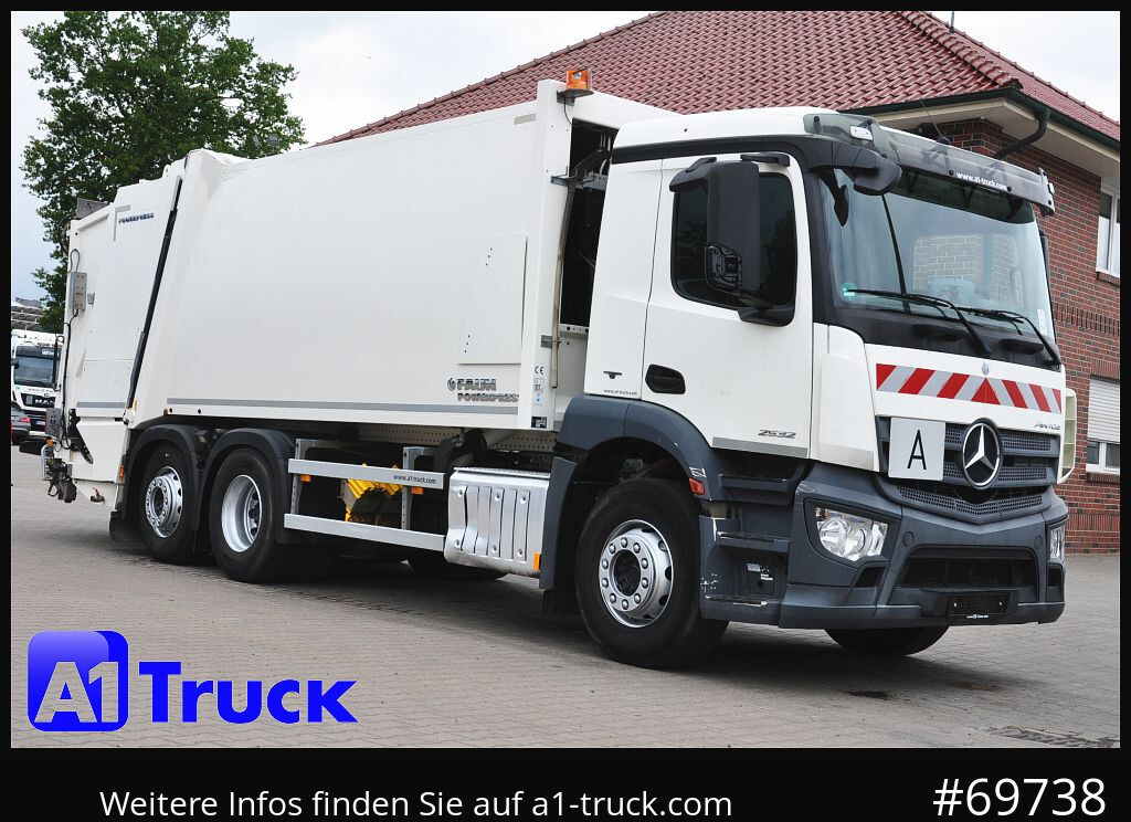 MERCEDES-BENZ Antos 2532 Faun Powerpress II Zöller Detla 2301, - Camion immondizia: foto 1 MERCEDES-BENZ Antos 2532 Faun Powerpress II Zöller Detla 2301, - Camion immondizia: foto 1