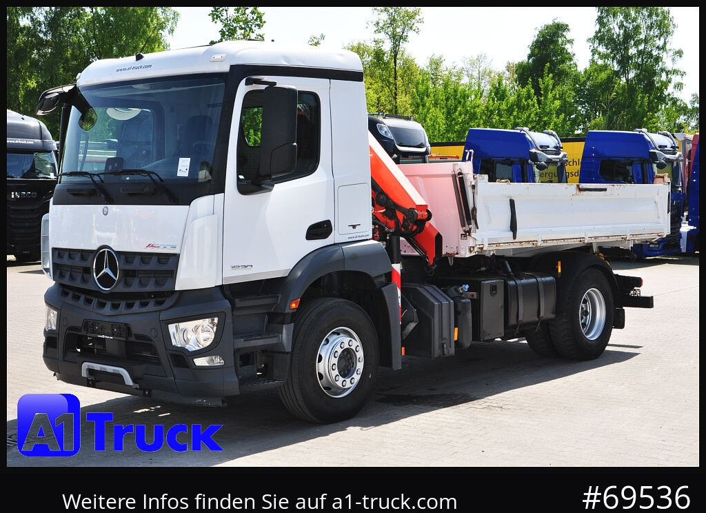 Camion con gru MERCEDES-BENZ Arocs 1830, Kipper + Kran,Palfinger, Funk,: foto 13