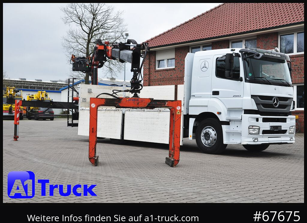 MERCEDES-BENZ Axor 2543, Atlas 170.2 Kran, Lift-Lenkachse, - Camion con gru, Autocarro con pianale/ Cassone fisso: foto 1 MERCEDES-BENZ Axor 2543, Atlas 170.2 Kran, Lift-Lenkachse, - Camion con gru, Autocarro con pianale/ Cassone fisso: foto 1