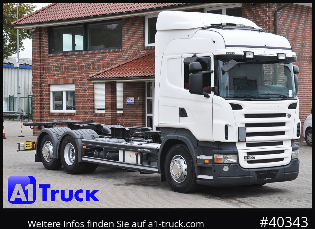 SCANIA R400, BDF, 7,45, Retarder, 2x Kraftstofftank, - Autocarro portacontainer/ Caisse interchangeable: foto 1 SCANIA R400, BDF, 7,45, Retarder, 2x Kraftstofftank, - Autocarro portacontainer/ Caisse interchangeable: foto 1