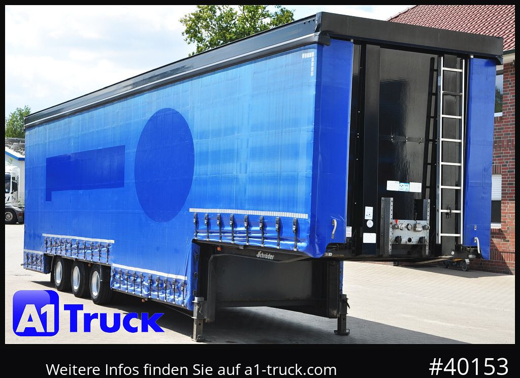 SCHROEDER,WIESMOOR Schröder Jumbo Hubdach, Getränkeauflieger - Semirimorchio trasporto di bevande: foto 1 SCHROEDER,WIESMOOR Schröder Jumbo Hubdach, Getränkeauflieger - Semirimorchio trasporto di bevande: foto 1
