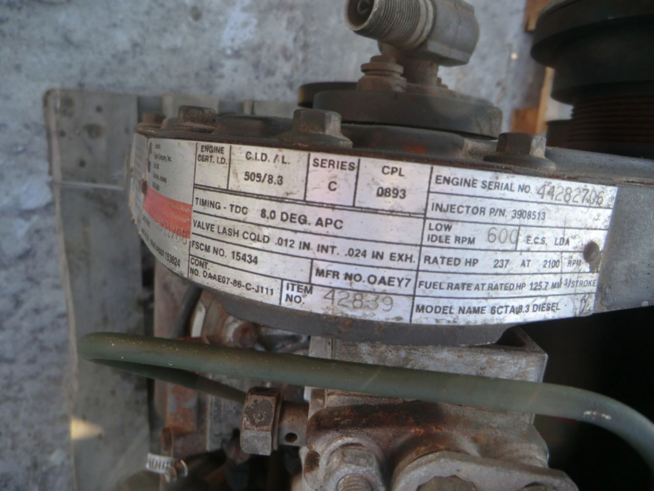 CUMMINS 6CTA8.3 LONG BLOCK REVISIONATO (ENGINE NO. 42839) - Motore per Macchina da cantiere: foto 5 CUMMINS 6CTA8.3 LONG BLOCK REVISIONATO (ENGINE NO. 42839) - Motore per Macchina da cantiere: foto 5