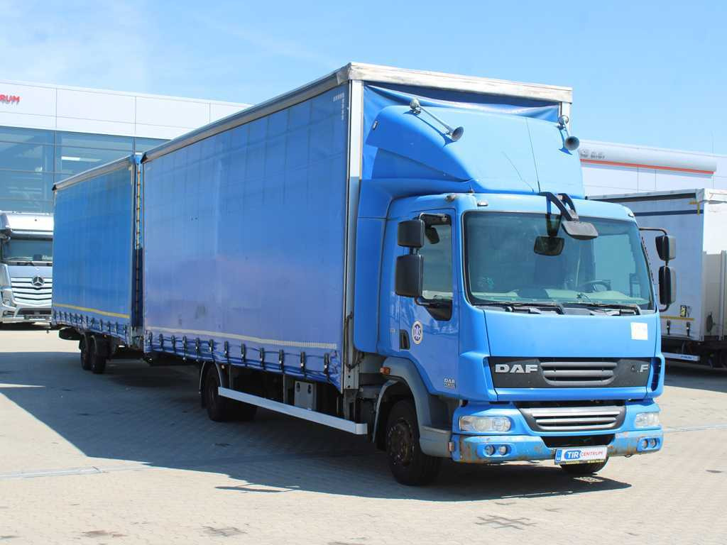 DAF FA LF 45, EURO 5, TYRES 80% + AGADOS TRAILER - Camion centinato: foto 3 DAF FA LF 45, EURO 5, TYRES 80% + AGADOS TRAILER - Camion centinato: foto 3