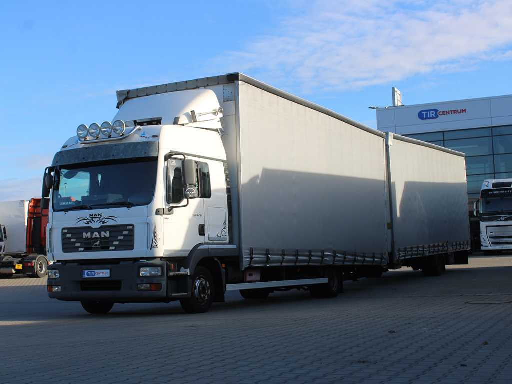 MAN TGL 8.210, EURO 4 + H&W TRAILER - Camion centinato: foto 1 MAN TGL 8.210, EURO 4 + H&W TRAILER - Camion centinato: foto 1