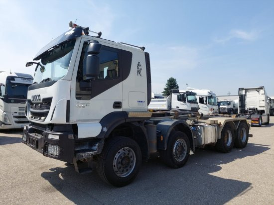 Iveco 8x4 Meiller Abroller, Automatik, E6, Retarder, - Autocarro scarrabile, Camion con gru: foto 1 Iveco 8x4 Meiller Abroller, Automatik, E6, Retarder, - Autocarro scarrabile, Camion con gru: foto 1