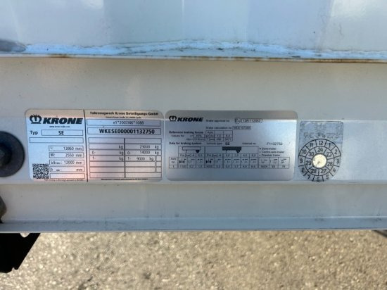 Semirimorchio furgonato Krone SE/DA03  DryLiner 1-Achs Kofferauflieger, Doppelstock, Heckabstützung: foto 14