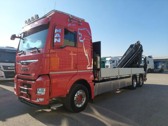 MAN TGX 26.510 BL Pritsche, Intarder, HIAB X-HIPRO 558EP-5, Alu-Felgen, Lenkachse, - Autocarro con pianale/ Cassone fisso, Camion con gru: foto 1 MAN TGX 26.510 BL Pritsche, Intarder, HIAB X-HIPRO 558EP-5, Alu-Felgen, Lenkachse, - Autocarro con pianale/ Cassone fisso, Camion con gru: foto 1