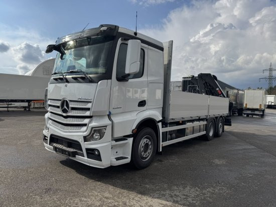 Mercedes-Benz Actros 2653, Retarder, Pritsche, Hiab Hipro 232 ES5 - Autocarro con pianale/ Cassone fisso, Camion con gru: foto 3 Mercedes-Benz Actros 2653, Retarder, Pritsche, Hiab Hipro 232 ES5 - Autocarro con pianale/ Cassone fisso, Camion con gru: foto 3