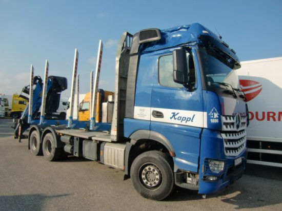 Mercedes-Benz Arocs 3353 6x4 Holztransp., Palfinger Kran Epsilon - Camion trasporto legname, Camion con gru: foto 1 Mercedes-Benz Arocs 3353 6x4 Holztransp., Palfinger Kran Epsilon - Camion trasporto legname, Camion con gru: foto 1