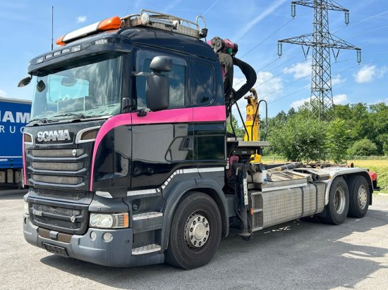 Scania R580 6x2, Schrottkran, E6, Lenk-Lift-Achse - Autocarro scarrabile, Camion con gru: foto 1 Scania R580 6x2, Schrottkran, E6, Lenk-Lift-Achse - Autocarro scarrabile, Camion con gru: foto 1
