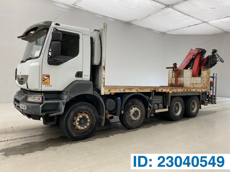 Renault Kerax 430 DXi - 8x4 - Autocarro con pianale/ Cassone fisso, Camion con gru: foto 1 Renault Kerax 430 DXi - 8x4 - Autocarro con pianale/ Cassone fisso, Camion con gru: foto 1
