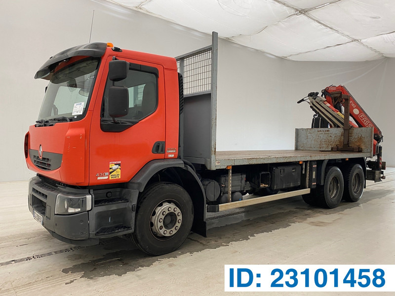 Renault Premium Lander 430 - Autocarro con pianale/ Cassone fisso, Camion con gru: foto 1 Renault Premium Lander 430 - Autocarro con pianale/ Cassone fisso, Camion con gru: foto 1