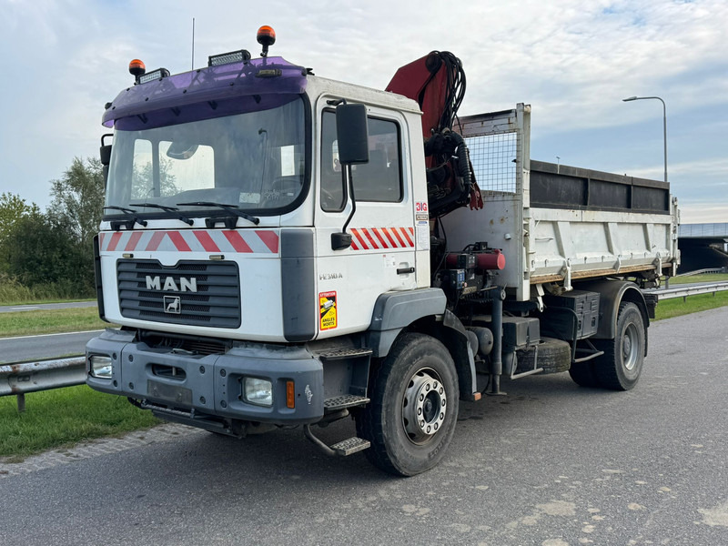 MAN 19.310 4x2 Kipper with HMF 1463K2 Crane - Autocarro ribaltabile, Camion con gru: foto 2 MAN 19.310 4x2 Kipper with HMF 1463K2 Crane - Autocarro ribaltabile, Camion con gru: foto 2