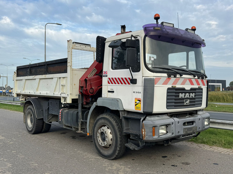 MAN 19.310 4x2 Kipper with HMF 1463K2 Crane - Autocarro ribaltabile, Camion con gru: foto 3 MAN 19.310 4x2 Kipper with HMF 1463K2 Crane - Autocarro ribaltabile, Camion con gru: foto 3