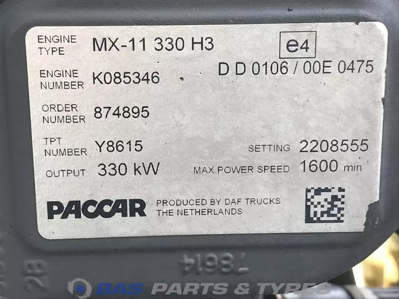 DAF CF Euro 6 Motor DAF MX11 330 H2 2184945R - Motore per Camion: foto 5 DAF CF Euro 6 Motor DAF MX11 330 H2 2184945R - Motore per Camion: foto 5