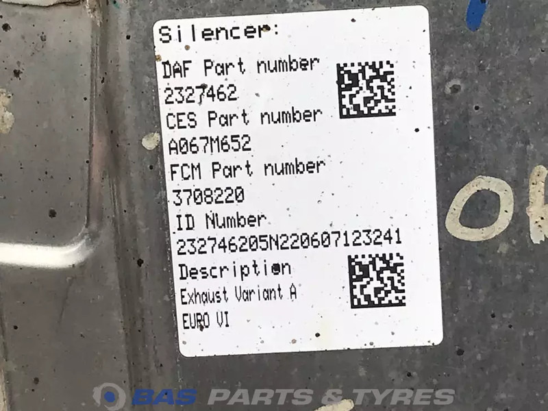 DAF  - Impianto di scarico per Camion: foto 5 DAF  - Impianto di scarico per Camion: foto 5