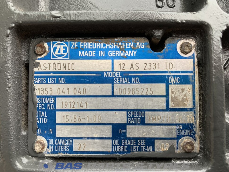 ZF XF106 DAF 12AS2131 TD AS Tronic Versnellingsbak 1912141R - Cambio per Camion: foto 5 ZF XF106 DAF 12AS2131 TD AS Tronic Versnellingsbak 1912141R - Cambio per Camion: foto 5