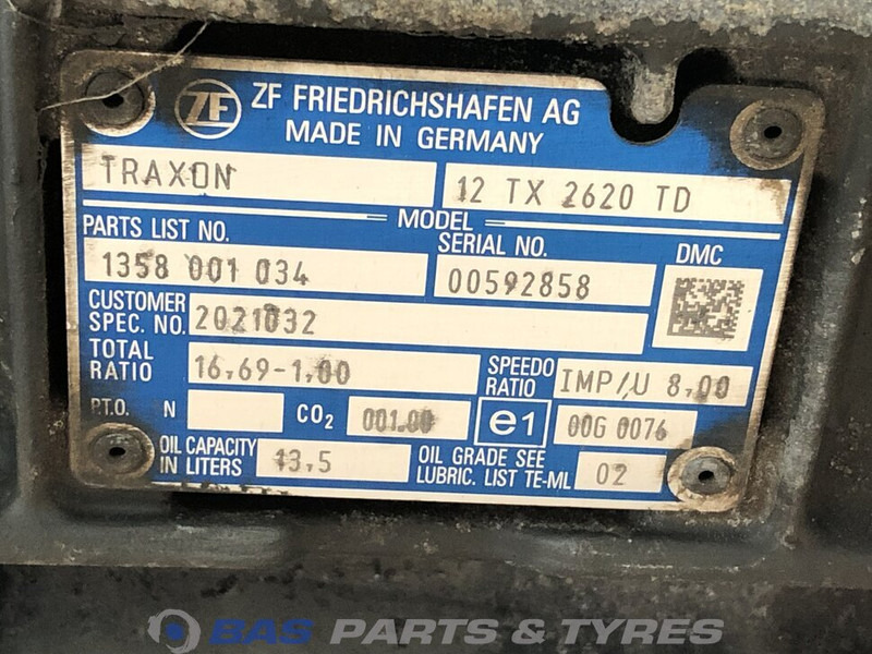ZF XF106 DAF 12TX2620 TD TraXon Versnellingsbak 2185317 - Cambio per Camion: foto 5 ZF XF106 DAF 12TX2620 TD TraXon Versnellingsbak 2185317 - Cambio per Camion: foto 5