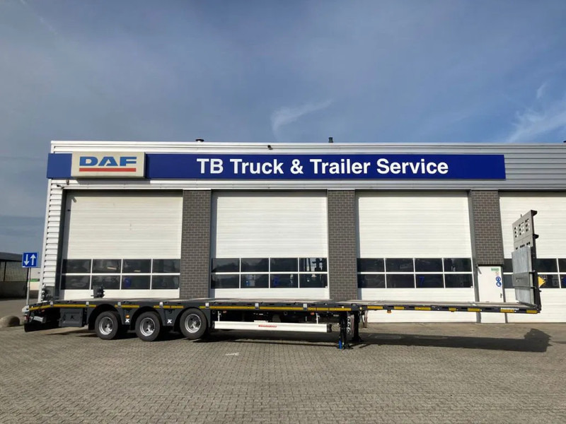 Kässbohrer SPA M3 / 1N - 18 / 27 Heavy Duty uitschuifbare vlakke mega trailer met liftas, rongen en oprijplaten - Semirimorchio furgonato: foto 2 Kässbohrer SPA M3 / 1N - 18 / 27 Heavy Duty uitschuifbare vlakke mega trailer met liftas, rongen en oprijplaten - Semirimorchio furgonato: foto 2