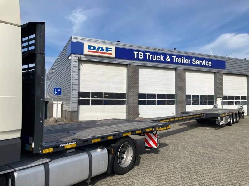 Kässbohrer SPA M3 / 1N - 18 / 27 Heavy Duty uitschuifbare vlakke mega trailer met liftas, rongen en oprijplaten - Semirimorchio furgonato: foto 4 Kässbohrer SPA M3 / 1N - 18 / 27 Heavy Duty uitschuifbare vlakke mega trailer met liftas, rongen en oprijplaten - Semirimorchio furgonato: foto 4