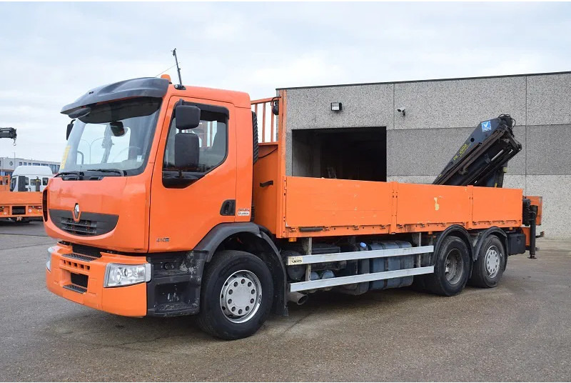 Renault Premium 410 - Autocarro con pianale/ Cassone fisso, Camion con gru: foto 1 Renault Premium 410 - Autocarro con pianale/ Cassone fisso, Camion con gru: foto 1
