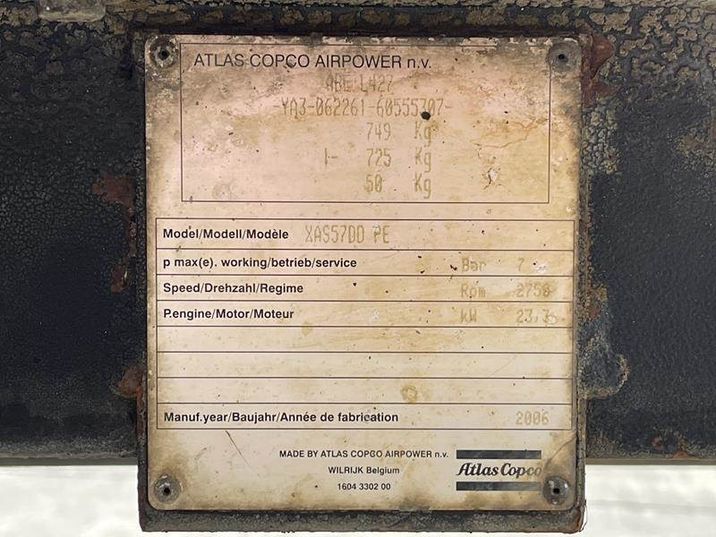 Atlas-Copco XAS 57 DD - Compressore d'aria: foto 4 Atlas-Copco XAS 57 DD - Compressore d'aria: foto 4