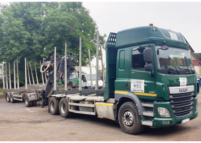DAF 6x4 CF510 33/26t +HIAB Loglift 135 ZT94 +Umikov PP3 - Camion trasporto legname, Camion con gru: foto 2 DAF 6x4 CF510 33/26t +HIAB Loglift 135 ZT94 +Umikov PP3 - Camion trasporto legname, Camion con gru: foto 2