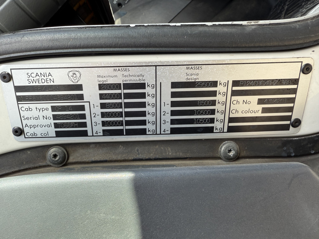 Autocarro con pianale/ Cassone fisso, Camion con gru Scania P124 360 6X6 Palfinger 48000 bis 32 Meter: foto 6