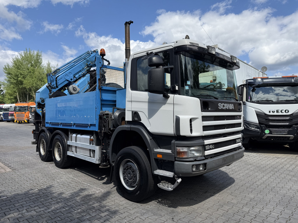 Autocarro con pianale/ Cassone fisso, Camion con gru Scania P124 360 6X6 Palfinger 48000 bis 32 Meter: foto 11